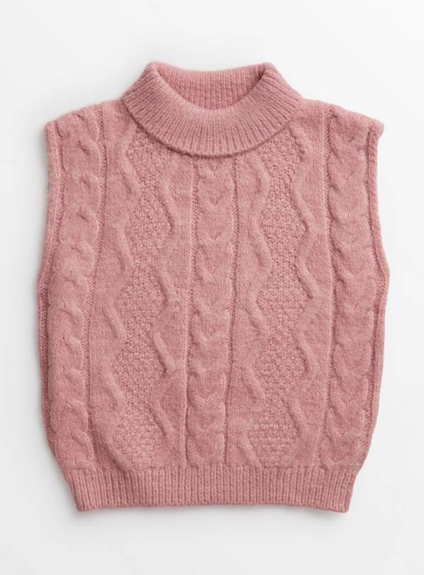Pink Cable Knit Tank Top 12 years
