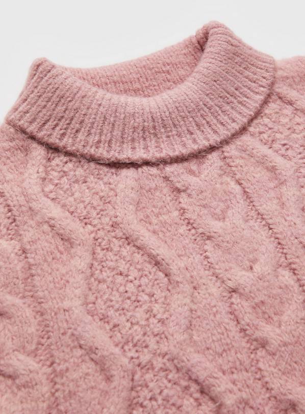 Pink Cable Knit Tank Top