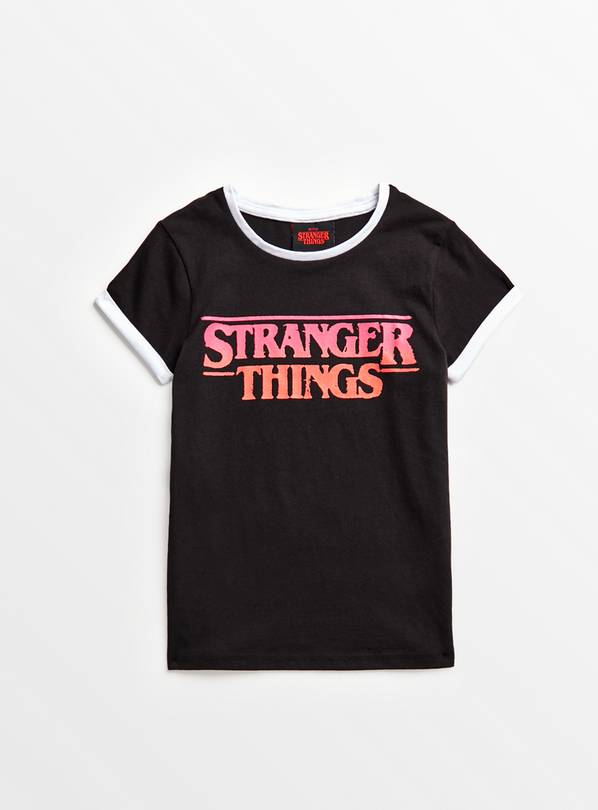 Stranger Things Black Logo T-Shirt 8 years