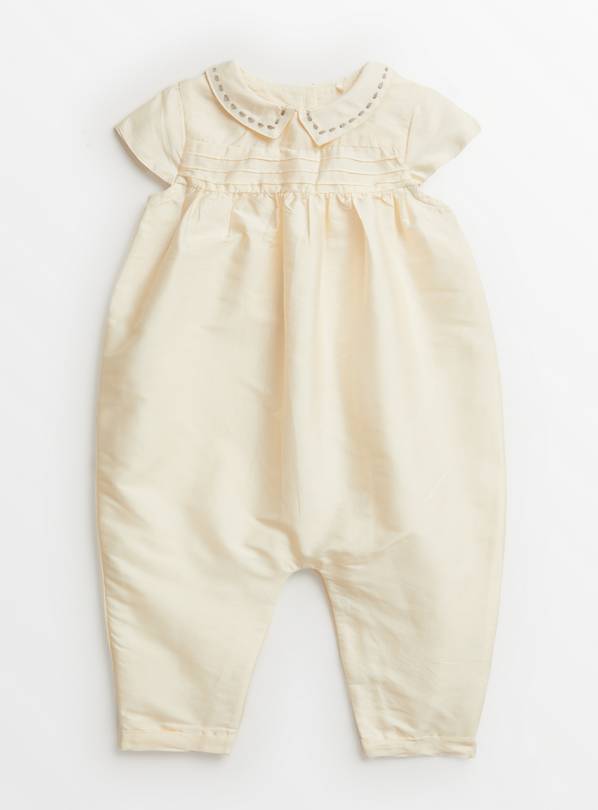 Ivory Christening Romper Up to 3 mths