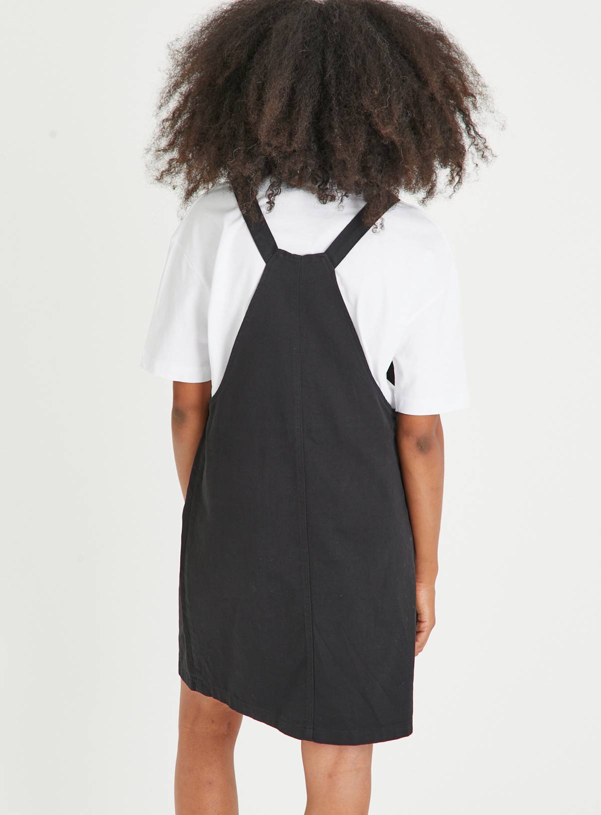 Black Twill Pinafore Dress 8 - Image 4
