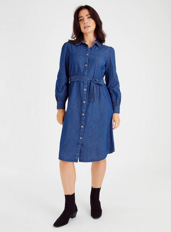 Blue jean clearance shirt dress