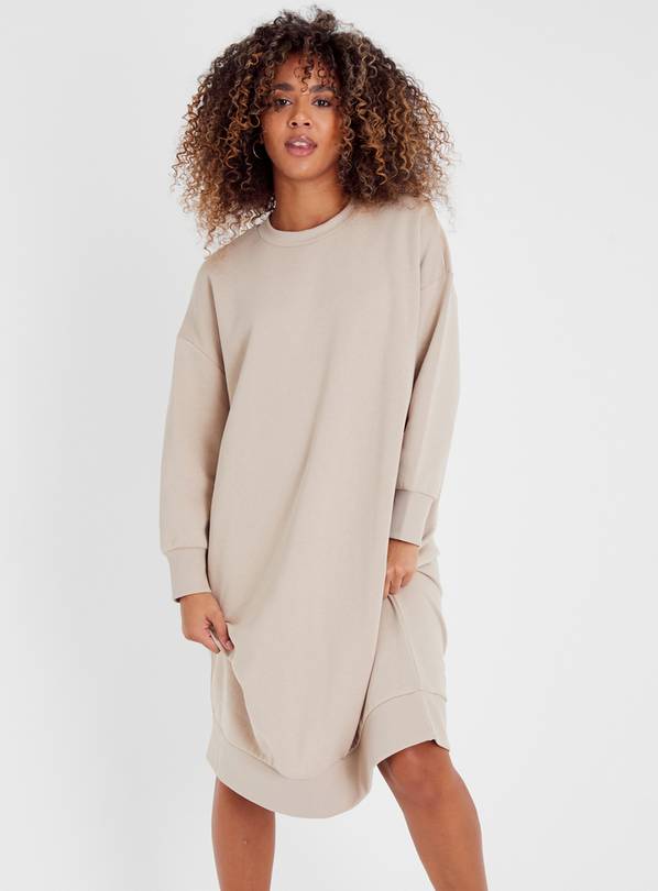 Buy Oatmeal Oversized Sweat Dress 14 | Dresses | Tu