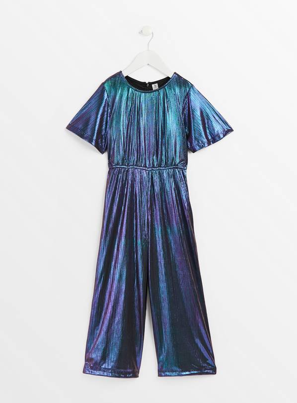 Purple Shimmer Party Jumpsuit 6 years