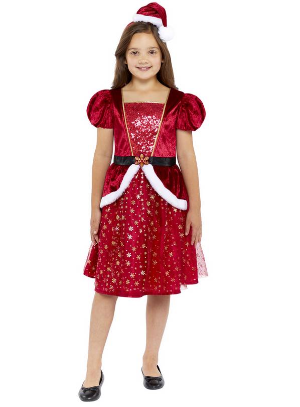 Christmas Miss Santa Fancy Dress Costume 1-2 years