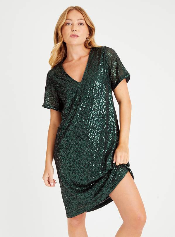 Green Sequin Party Dress 8