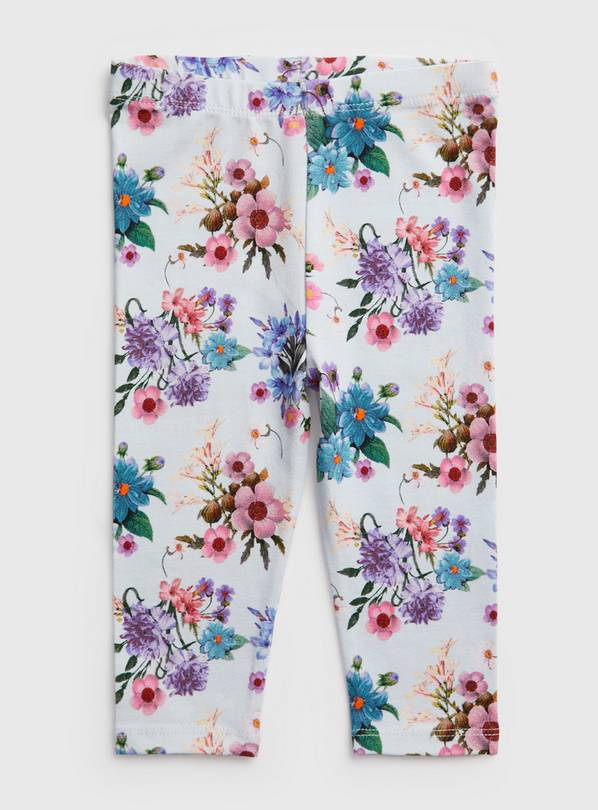 Blue Floral Leggings 12-18 months