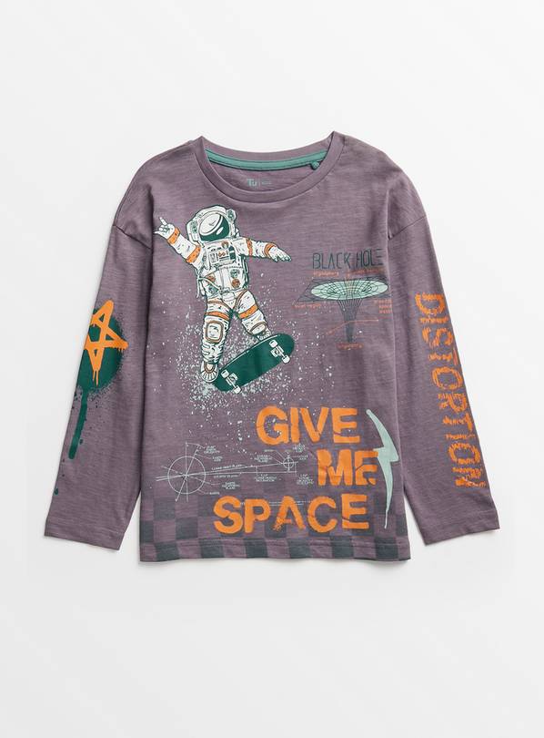 Purple Astronaut Space T-Shirt 3 years