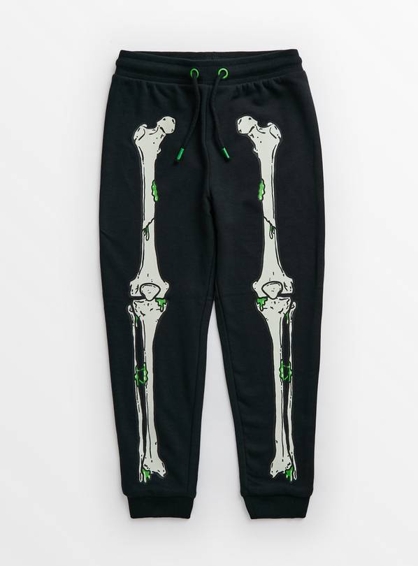 Buy Black Halloween Skeleton Joggers 8 years, Trousers and joggers