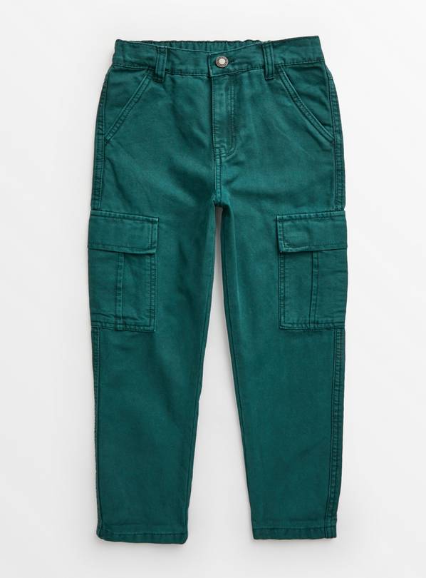 Teal Cargo Trousers 3 years