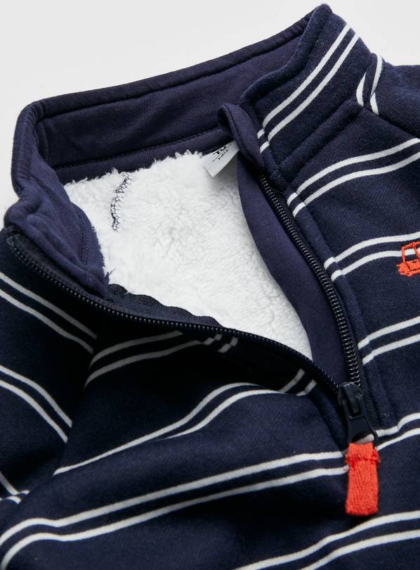 Buy Navy Stripe Half Zip Top 4-5 years | Jumpers and hoodies | Argos