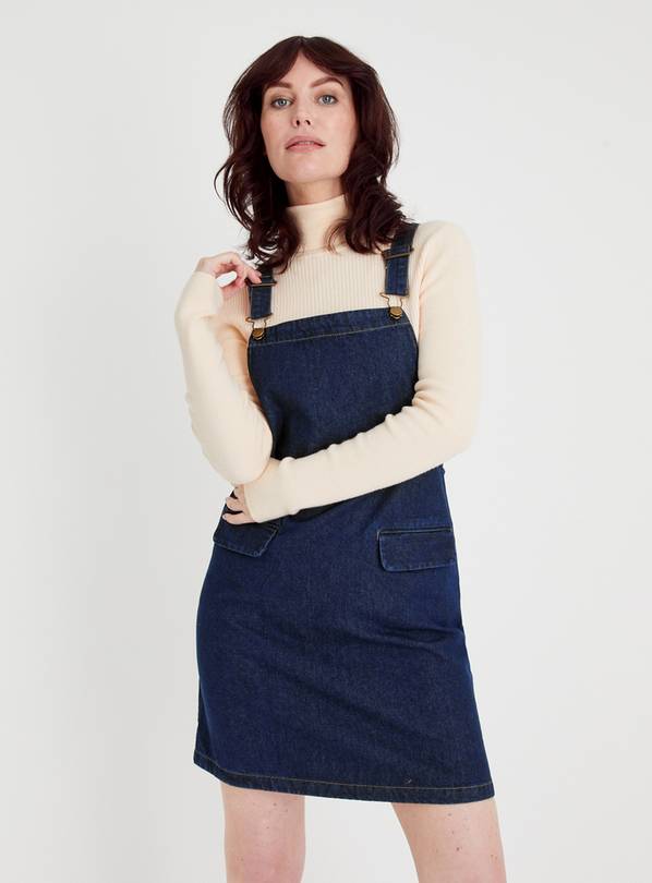 Cheap denim sale pinafore dress