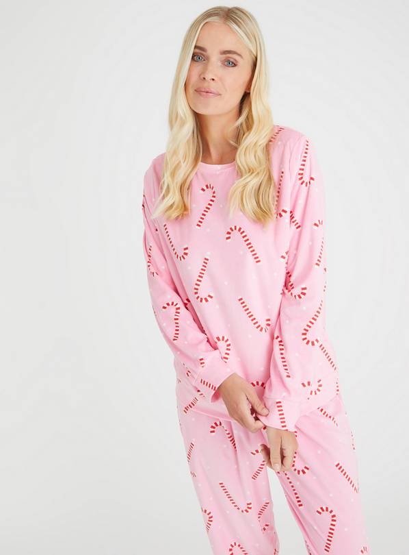 Buy Pink Candy Cane Pyjama Set 16 Christmas nightwear Tu