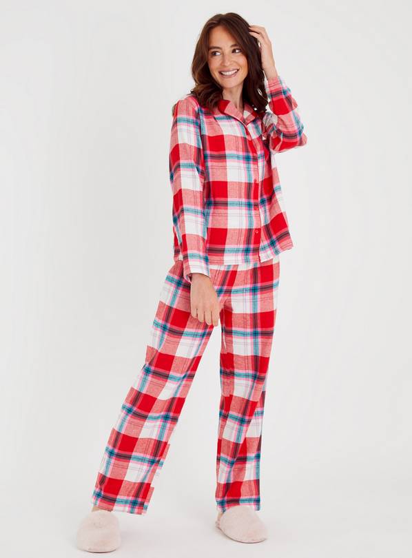 Buy Christmas Red Check Traditional Pyjamas 12 | Pyjamas | Argos