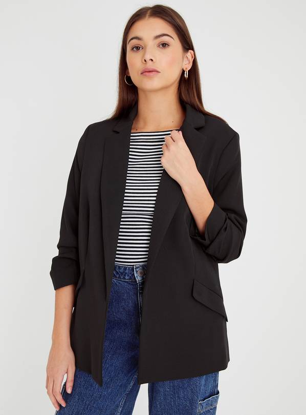 Ruched sleeve outlet cardigan