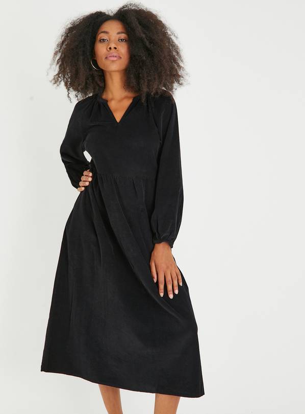 Buy Black Corduroy Midi Dress 14 Dresses Argos