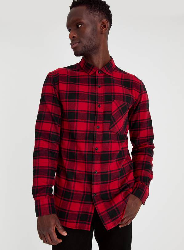 Buy Red Brushed Buffalo Check Shirt XXXL | Shirts | Tu