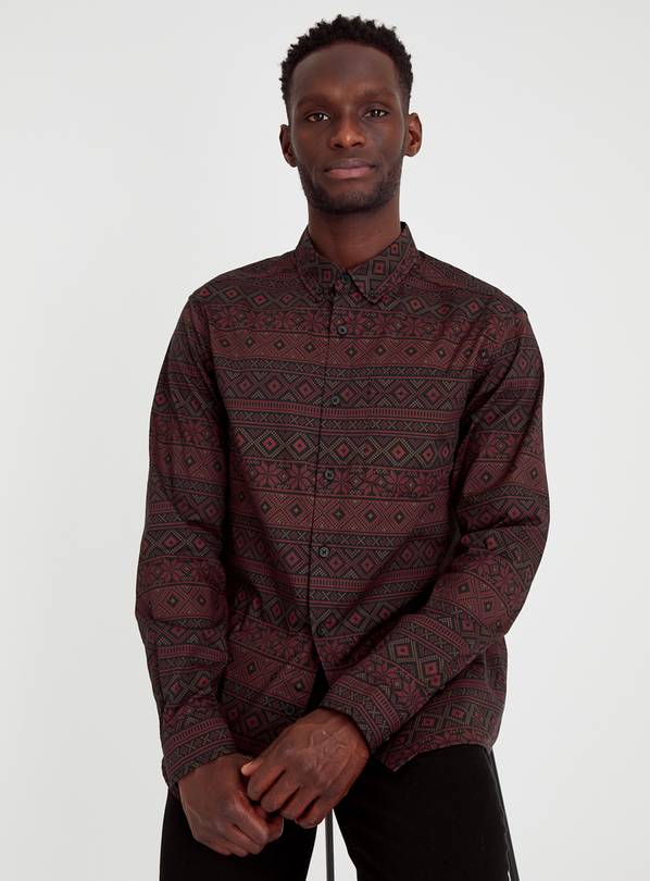 Buy Christmas Black Fair Isle Shirt XXXXL | Shirts | Argos