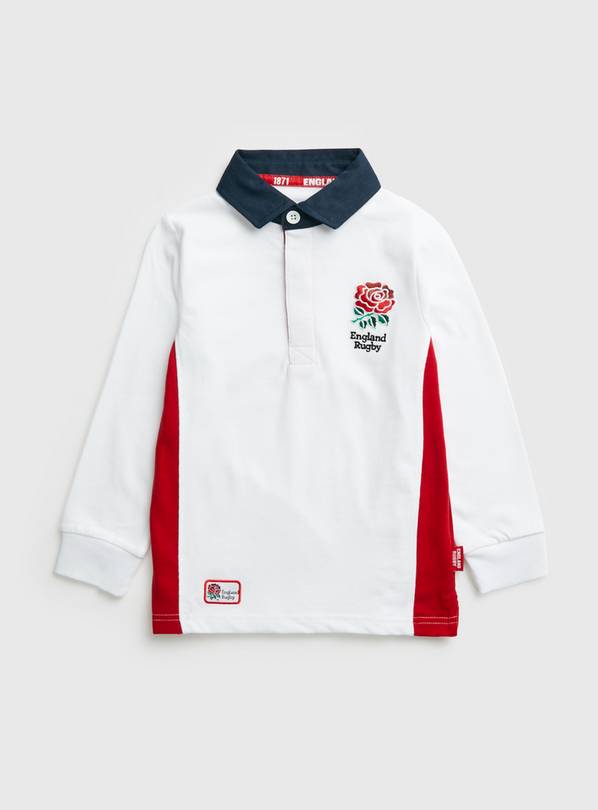 England Rugby White Polo Shirt 9 years