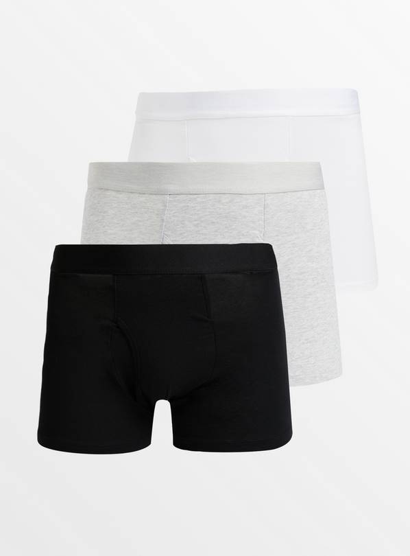 Buy Black & Grey Jersey Boxers 3 Pack M, Multipacks