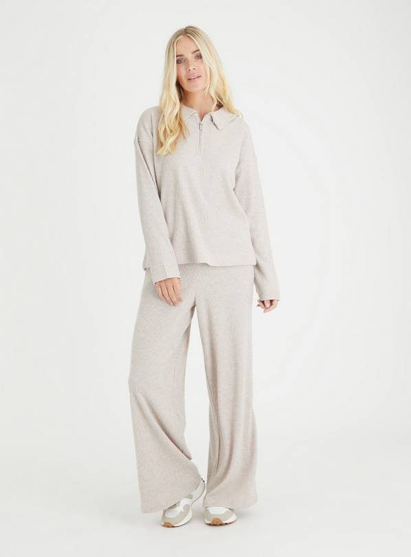 Stick With Me Wide Leg Sweatpants Grey Marle