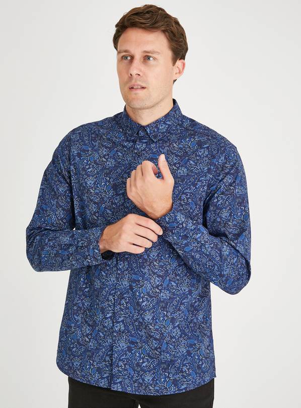 Buy Navy Paisley Print Shirt XL | Shirts | Tu