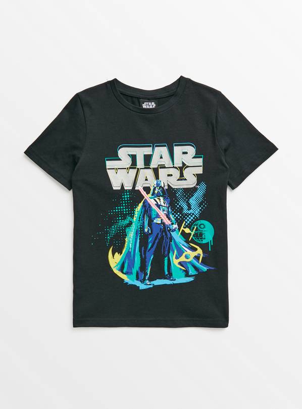 Buy Disney Star Wars Glow In The Dark T-Shirt 3 years | T-shirts and ...