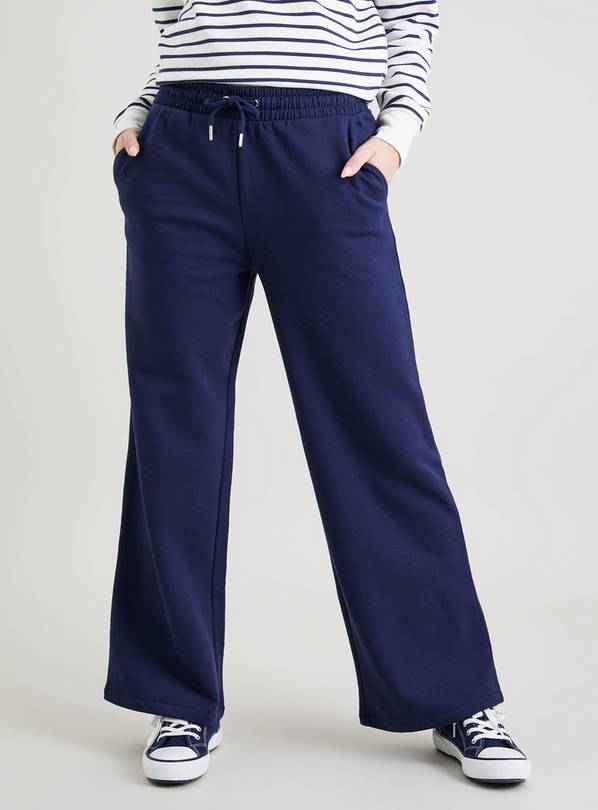 Buy Navy Wide Leg Joggers 14 | Joggers | Argos