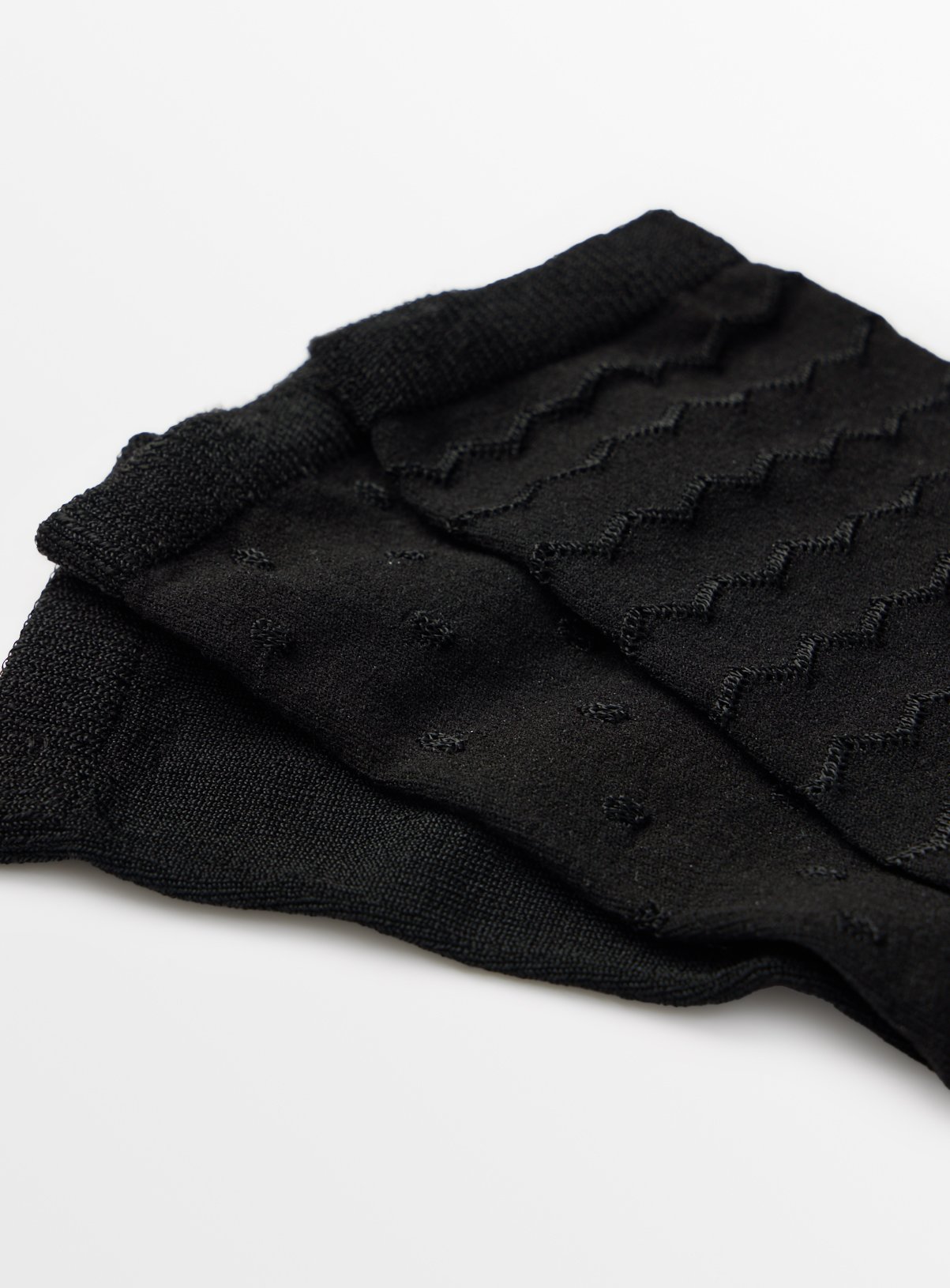 Black Patterned Ankle Socks 3 Pack 4-8 - Image 2 thumbnail