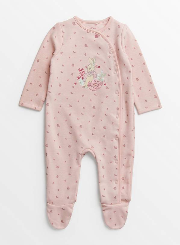 Peter Rabbit Pink Fleece Lined Sleepsuit 6-9 months
