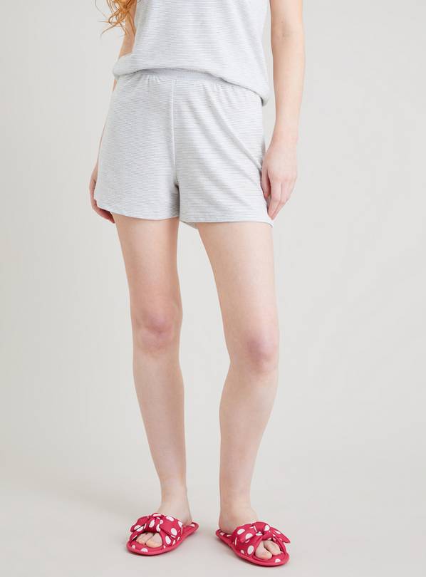 Grey shorts with white hot sale trim