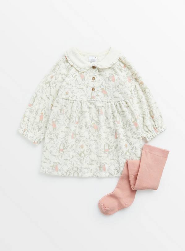 Wind In The Willows Cream Dress & Tights 3-6 months