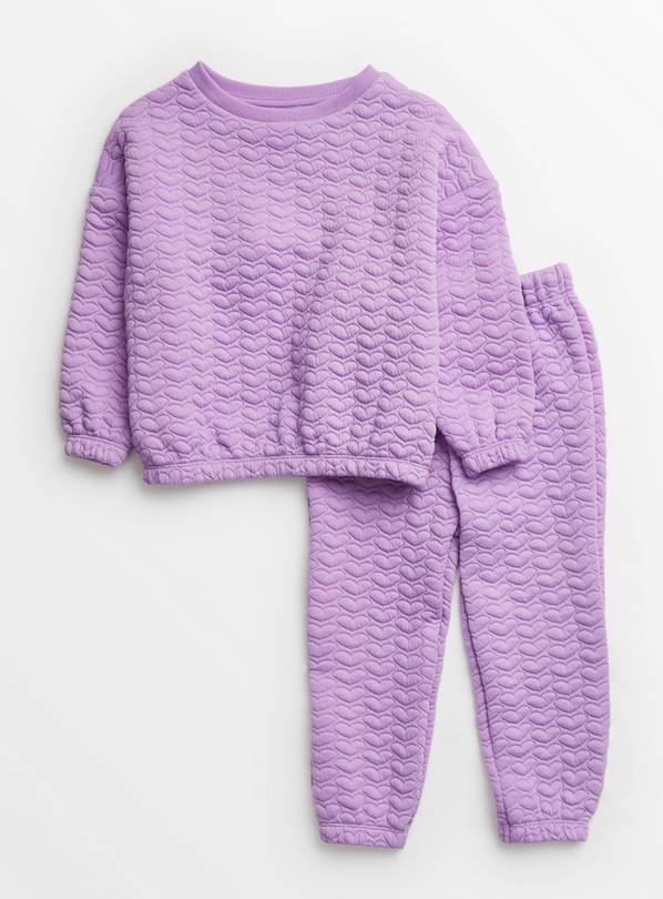 Lilac Quilted Sweat Set 1.5-2 years
