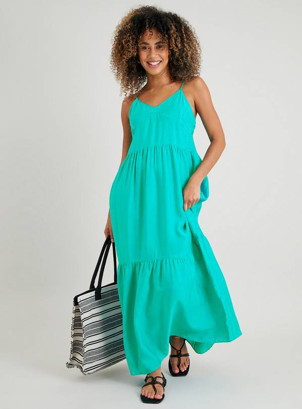 Turquoise maxi dress hot sale with sleeves