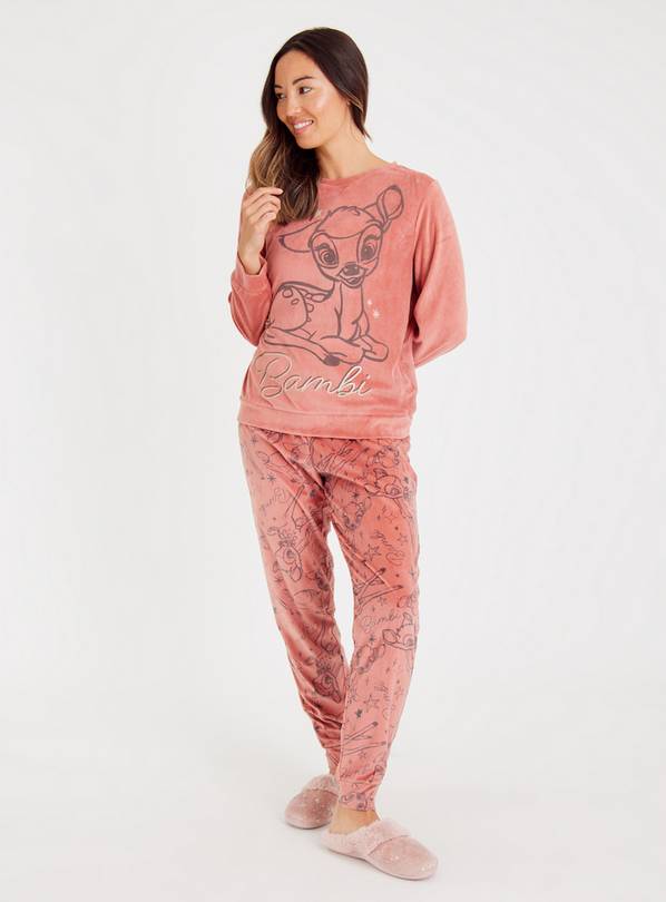 Disney Pink Bambi Slinky Fleece Pyjamas 10