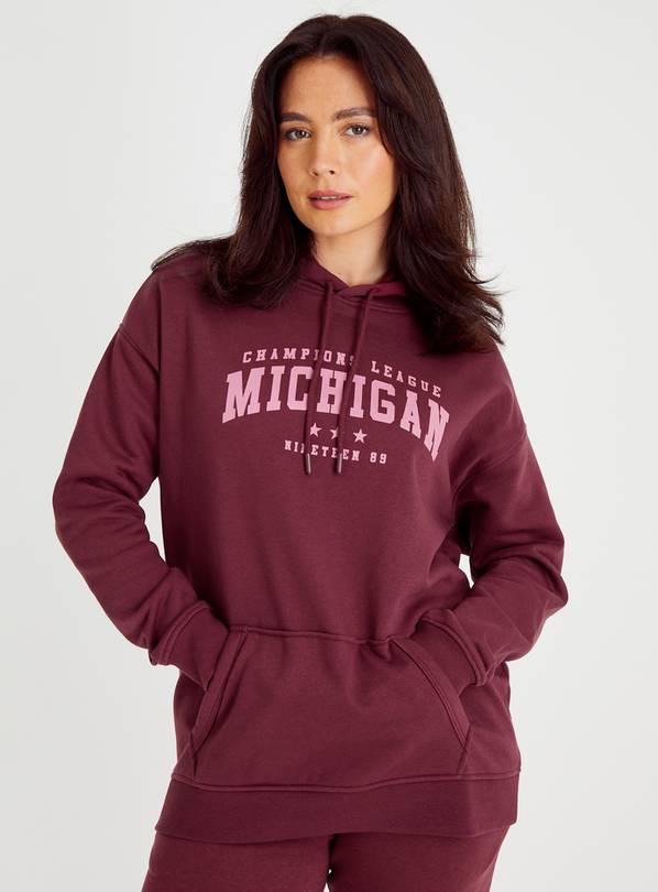 Women's White Sweatshirt And Joggers Tracksuit With Michigan Slogan –