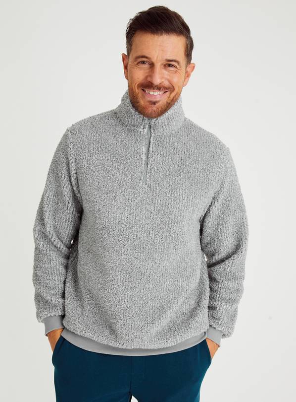 Mens fleece lounge top hot sale