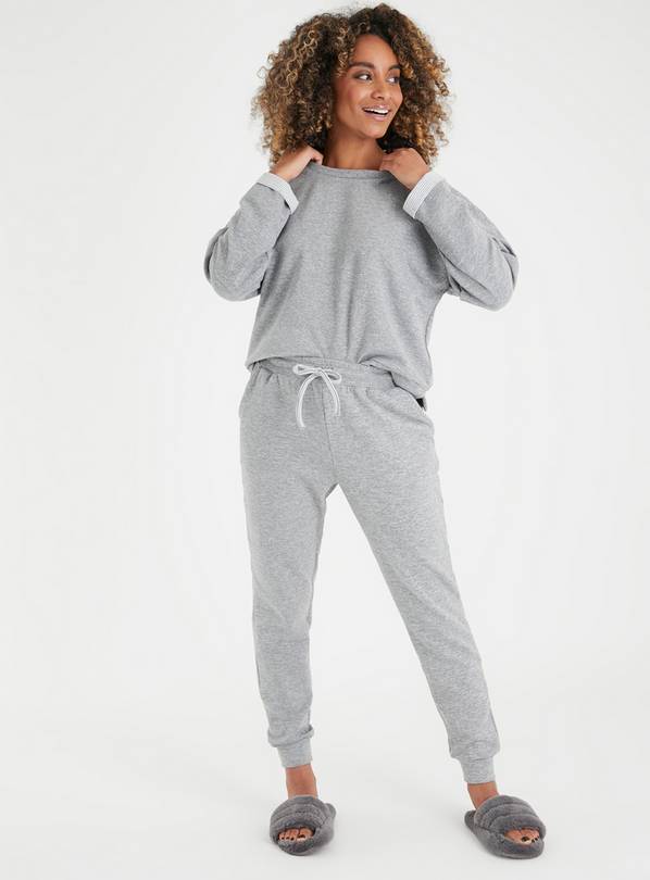 Buy Grey Marl Coord Cuffed Pyjama Bottoms 24 Pyjamas Tu