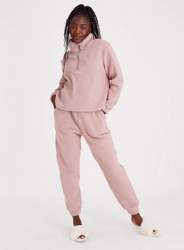 Buy Pink Teddy Coord Lounge Fleece 14 | Pyjamas | Tu