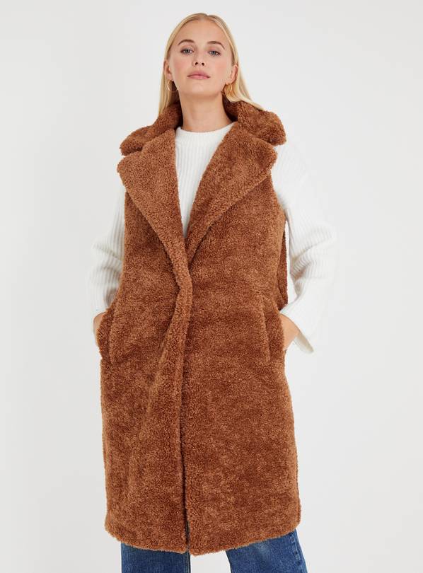 Camel borg cheap longline coat