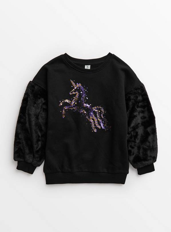 Sweatshirt with hotsell fur on sleeves