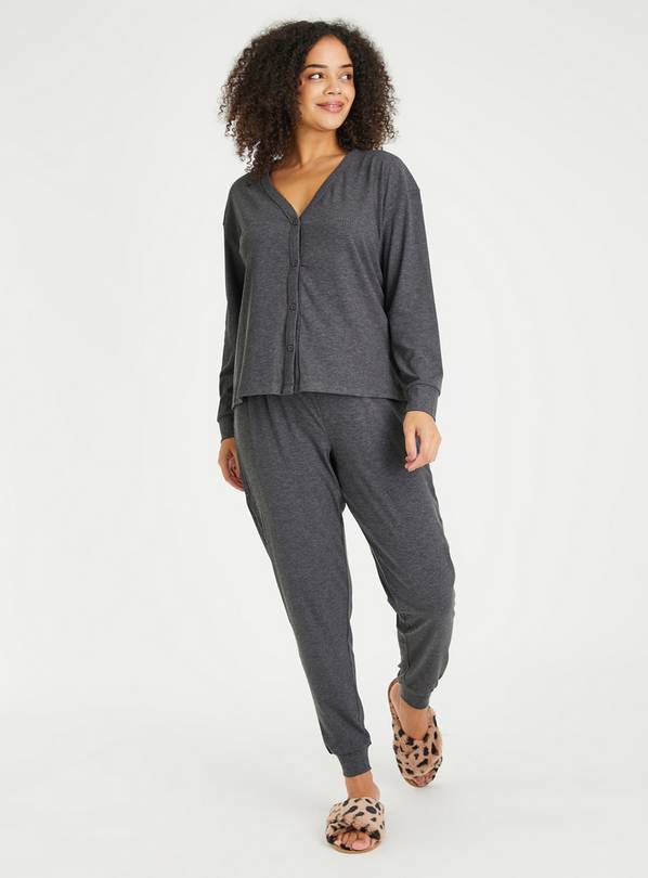 Ladies discount ribbed pyjamas