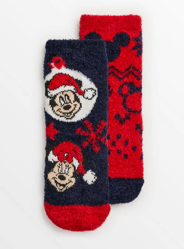 Disney Mickey Mouse Christmas Cosy Socks 4-6.5