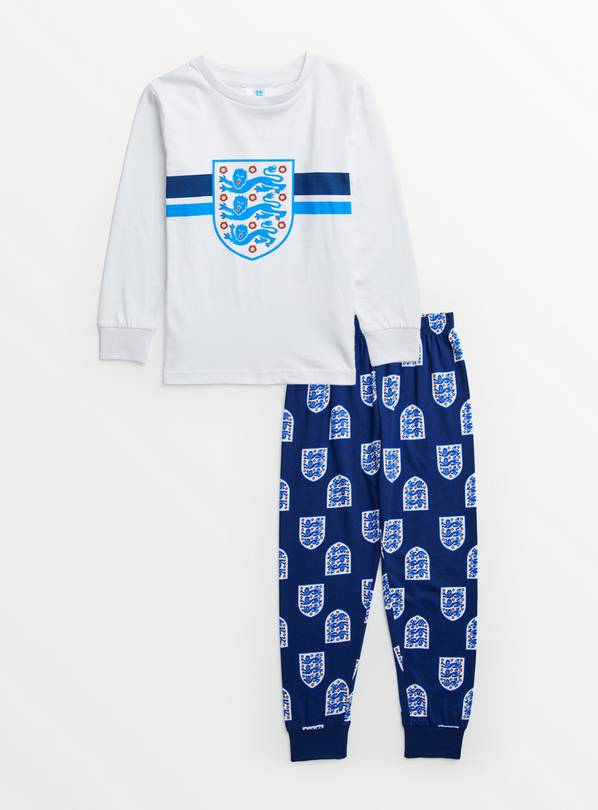 England White Football Pyjamas 2-3 years