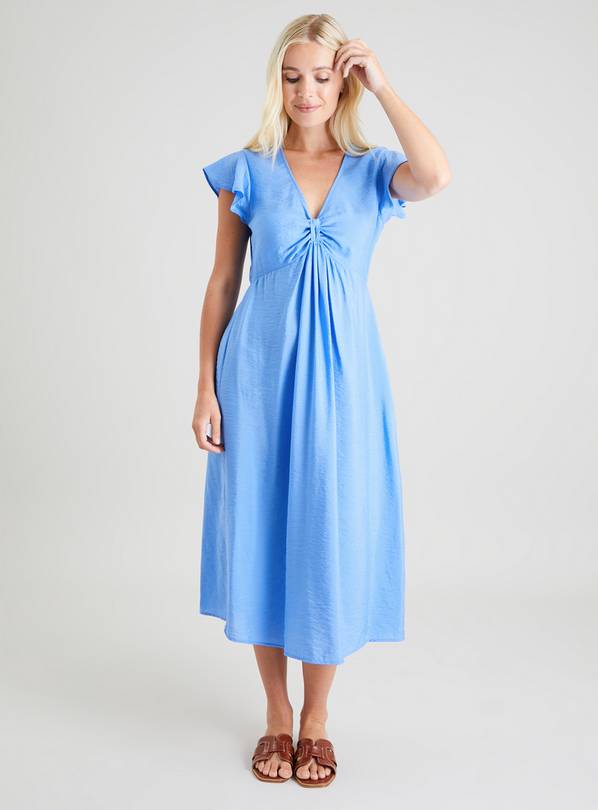 Light blue midi dress with clearance sleeves