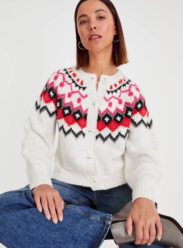 Buy Cream Fairisle Raglan Cardigan 14 Cardigans Tu