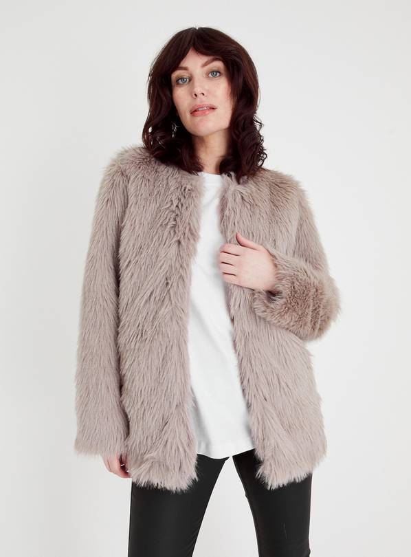 Buy Brown Faux Fur Jacket 22 | Coats | Tu