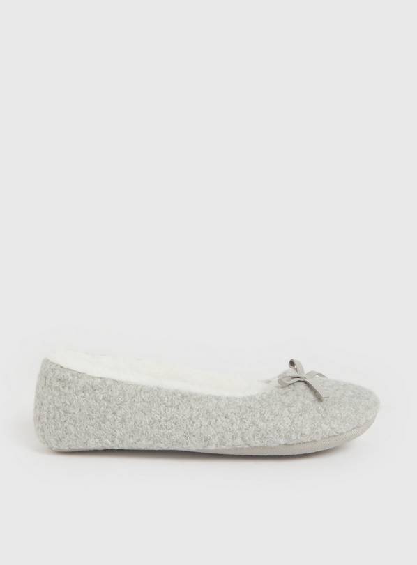 Buy Grey Borg Ballerina Slippers 7 Slippers Tu