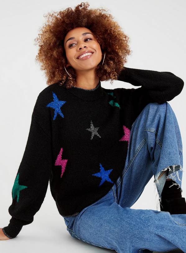 Glitter rainbow outlet jumper