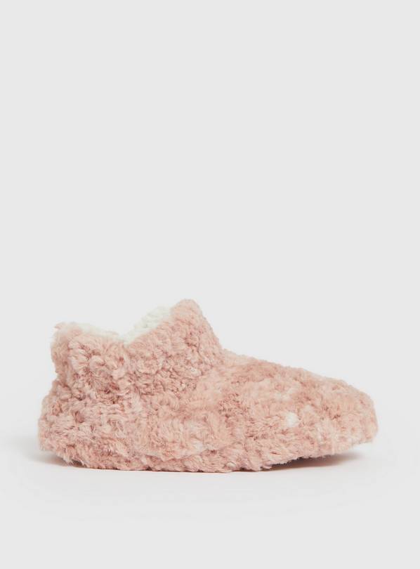 Buy Pink Borg Slipper Boots M | Slippers | Argos